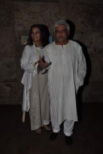 Shabana Azmi, Javed Akhtar at Margarita with a straw screening in Lightbox, Mumbai on 8th April 2015